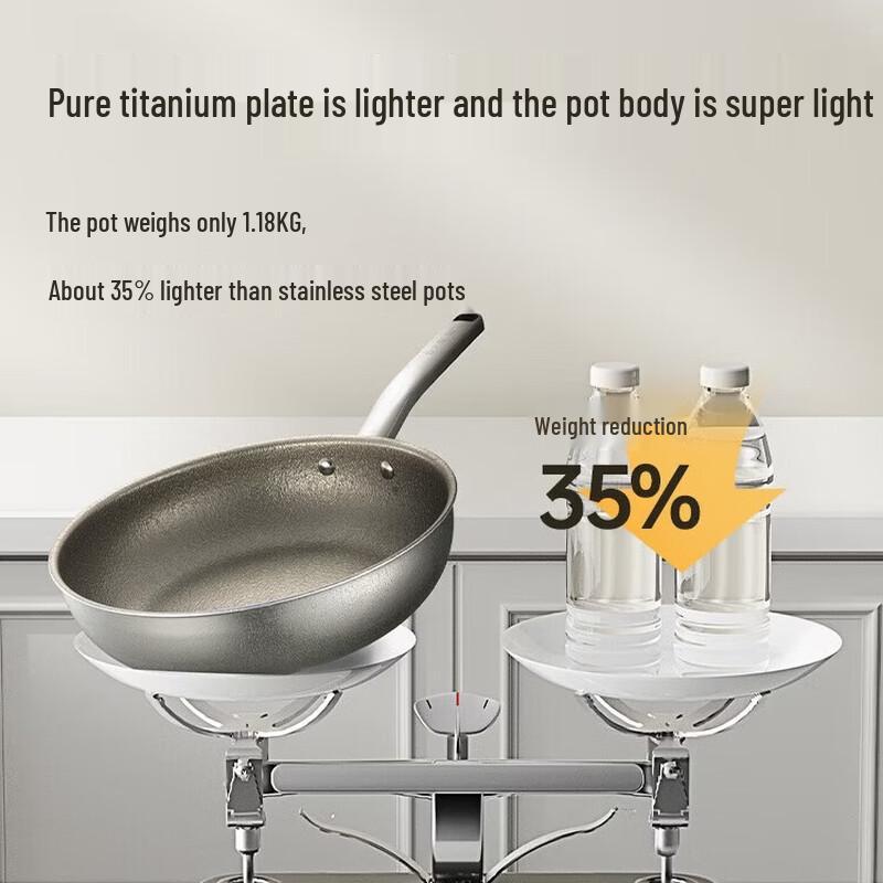 COOKER KING Pure Titanium Non-stick Frying Wok 28cm
