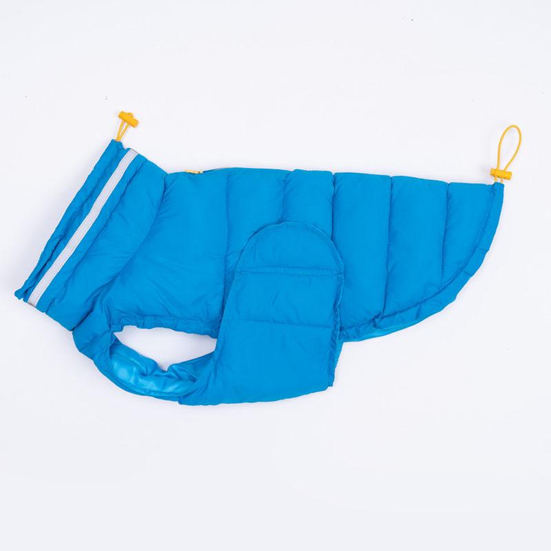 Autumn Winter Warm Thick Lined With Cotton Dog Jacket With Reflective Strap Dog Snow Suit Clothes Waterproof Dog Down Jacket