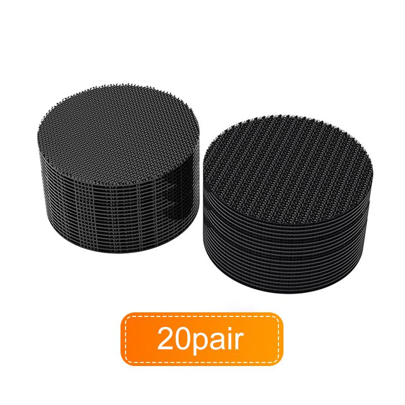 1-20pair Velcro Car Foot Mats Fixed Stickers Double-sided Adhesive Carpet Mat Fixing Stickers Auto Interior Accessories