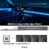 LED Ambient Lights Kit Colors Streamer For Car Universal Interior Symphony Hidden Acrylic Embass Strip RGB Decoration Atmosphere