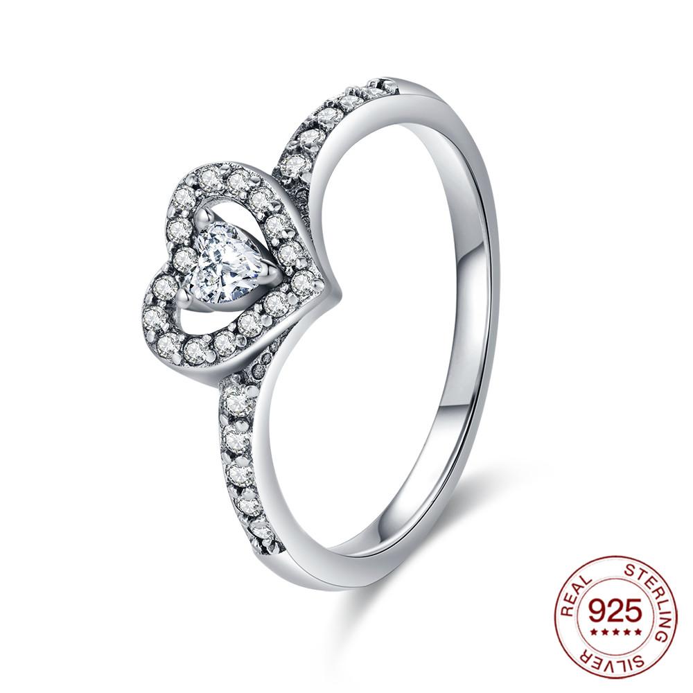 Nouvelles Bagues Bague en Argent 925 Bague Originale en Argent Perle Pour Femmes Luxe Zircon Simple Bague de Doigt Bijoux Cadeaux Amoureux