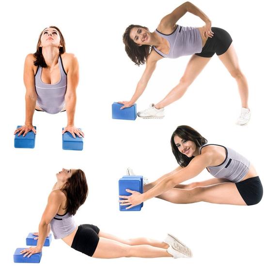 Yoga Block Stretching Aid EVA Brick Gym Pilates Workout Fitness Exercise Instrument