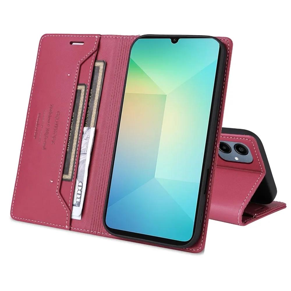 Leather Wallet with Card Holder Phone Case for Samsung Galaxy A16 A06 A05 A05S A15 A25 A35 A55 A14 A54 A34 A53 A33 A73 A13 Cover