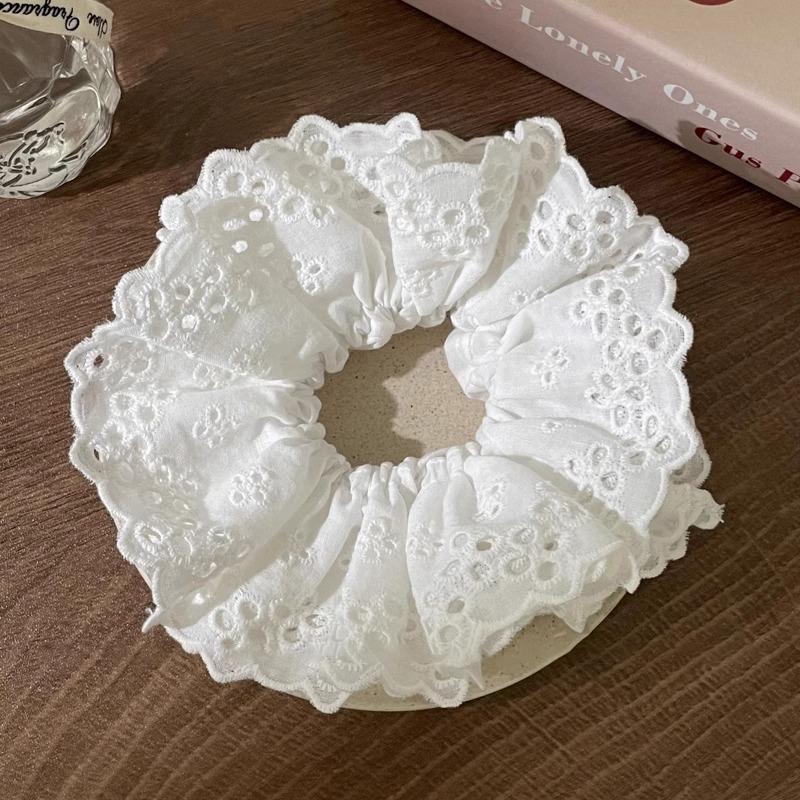 Übergroßes Satin Französisches Haar-Scrunchie für Damen Elastischer Pferdeschwanzhalter Stirnbänder Haarbänder Elastische Haaraccessoires