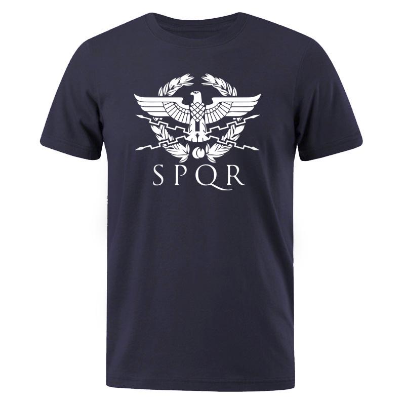 Pánská trička SPQR Římský gladiátor Císařský zlatý orel Letní tričko Pánské Harajuku Punk Rock tričko Ležérní topy Trička