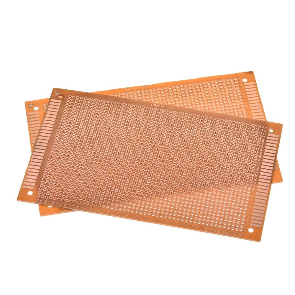 2Pcs 9*15cm Single Side Prototype PCB Universal Board Experimental Bakelite Copper Plate Circuirt Board
