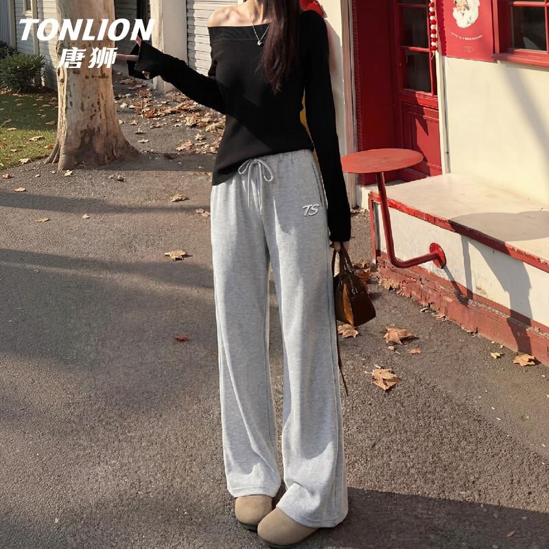 

TonLion Women s High-Waist Flared Straight Leg Casual Pants M