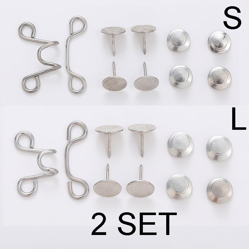 2Pcs Adjustable Pant Waist Tightener - Jean Button Pins & Button Clips for Pants | No Sewing Required, Easy to Install