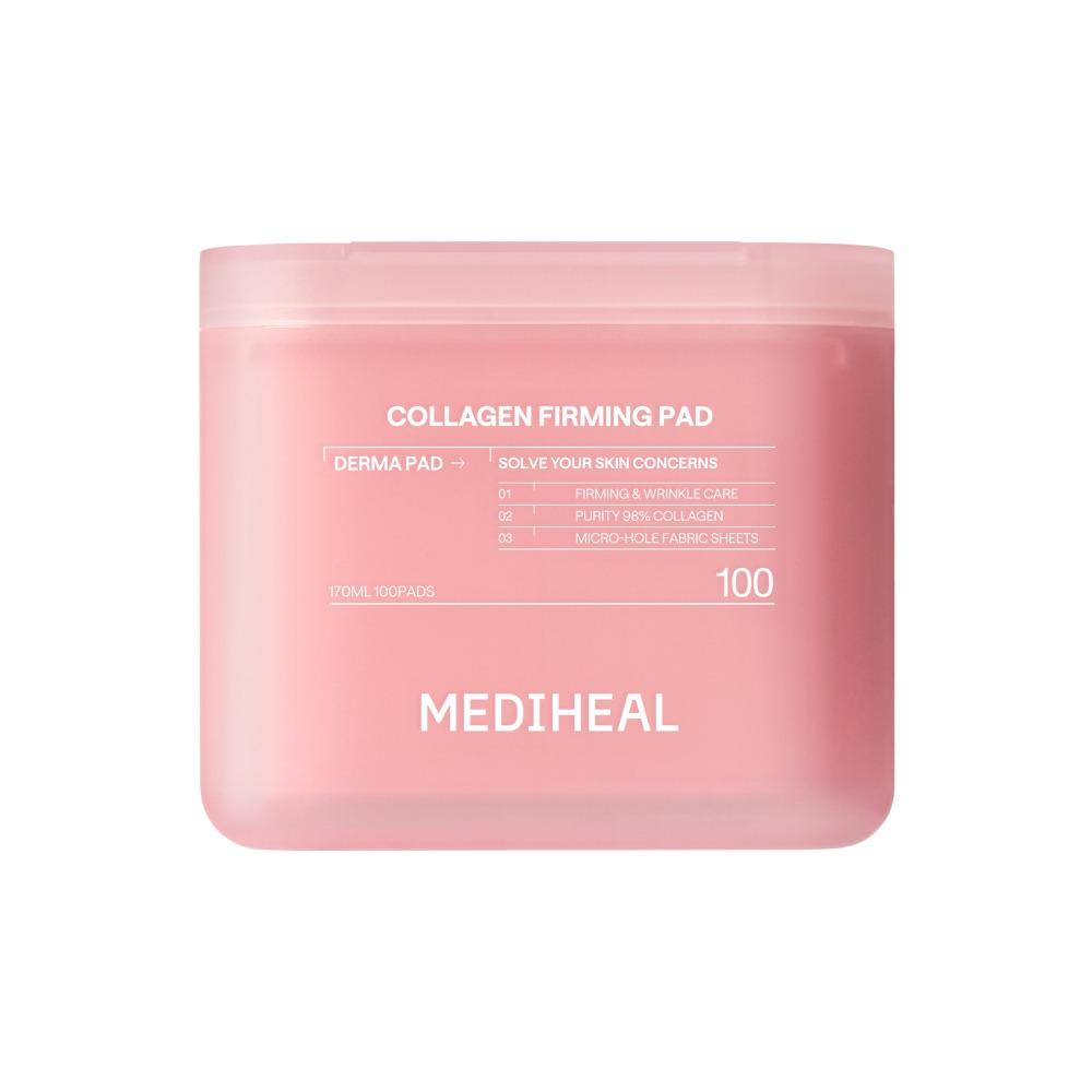 MEDIHEAL Collagen Ampoule Pad Firming Elasticity Daily Facial Toner Pads 100 Sheets