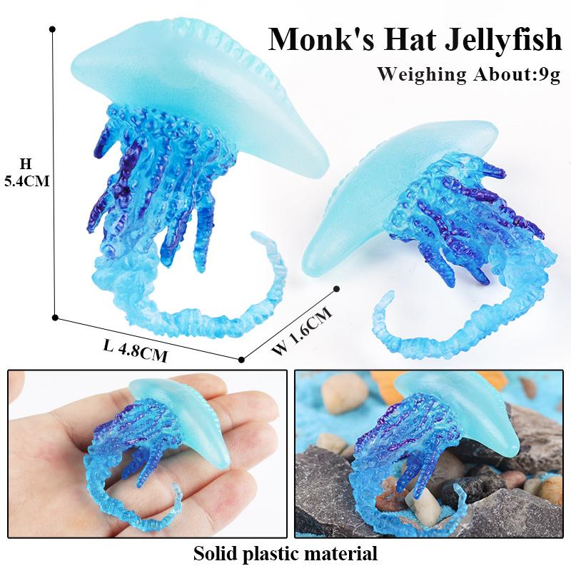 Oenux Sea Life Animals Coral Octopus Nautiloidea Crab Starfish Ocean Model Action Figures Educational Collection Toy Kid Gift