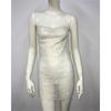 Sexy Sleeveless Dress with Backless Design Fishnet Rhinestone Lace Up Bodycon for Trendy Women