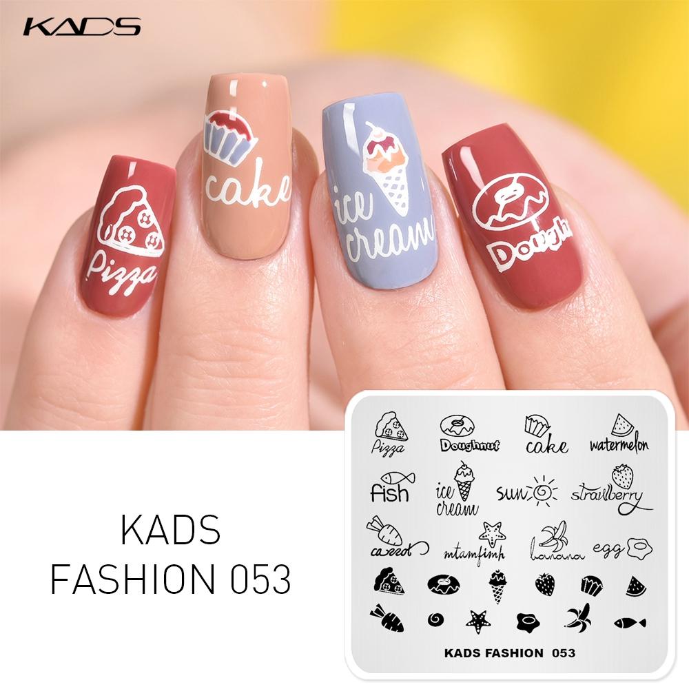 KADS Nail Art Template Fashion 053 Manicure Stamper Plate for Stamping Nails Professional Stencil for Nail Printing Images