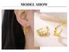Cazador Geometric Beads Women's Earrings Gold Color Trendy Waterproof Earrings Stainless Steel Jewelry 2026 Party Wedding Gifts