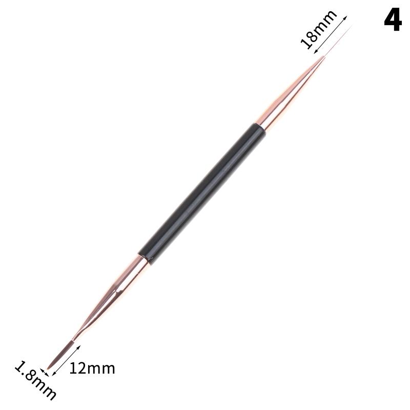 Double Ended Nail Art Brush for Manicure Drawing Design DIY Tool Professional Salon Painting Pen Easy Control for Acrylic Gel