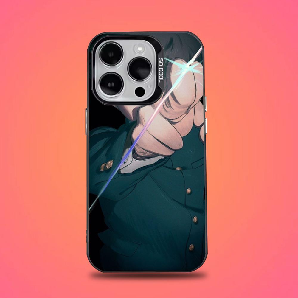 Mob Psycho 100 Cartoon Phone Case For iPhone 16,15,14,13,12,11,Pro,Max,Plus,Mini,XS,SE Anti Fall Black Matte Hard Bumper