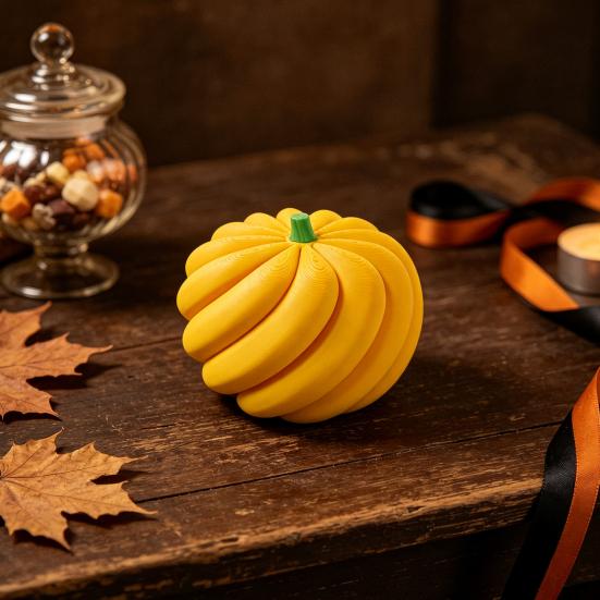 Stress Reducer Hand Toys 3D Printed Spiral Pumpkin Ornament, Sturdy PLA Fidget Toy, Environmental Friendly Ornaments Relief Spinning Toy for Halloween