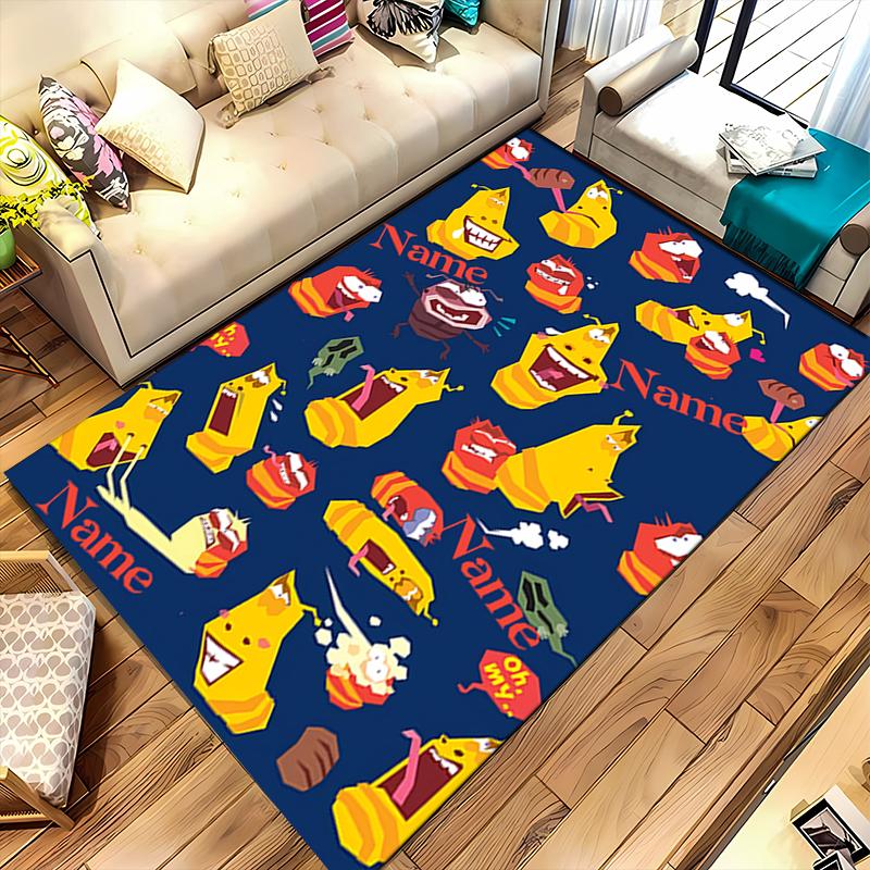 Custom Personalization Larva Area Rug - Perfect For Kitchen, Bathroom,Laundry Room Decor Large Size Available,Gift All Seasons
