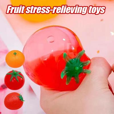 Squishy Tomato Water Polo Toy Soft Squeeze Stress Relief Ball Sensory Fidget Toy For Kids Adults Autism Anxiety Relief Gift