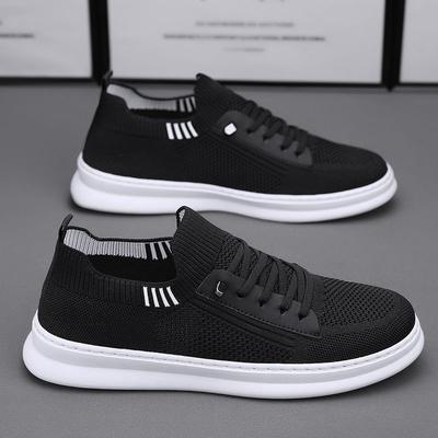 Men's New Integrated Men's Fly-woven Socks Men's Shoes Versatile Breathable Wear-resistant Non-slip Board Shoes