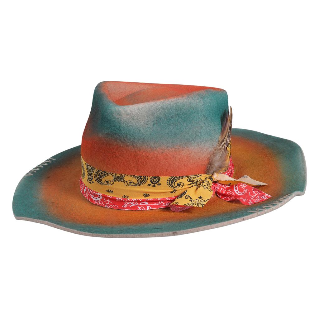 Cappello Homburg Panama Vintage Cappello da Rancher Western dell'Età Vittoriana Trilby Versatile Cappello a Cilindro per Cena Abbigliamento Casual all'Aperto