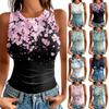 Tanktops Voor Dames Mouwloos Hoge Hals Zomer Casual Geribbeld Slank Shirts Racerback Strand Vakantie Kleding