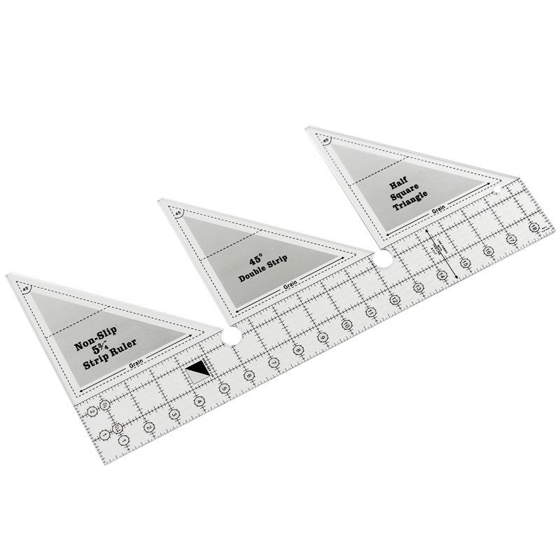 Clothing Quilting Acrylic Triangle Ruler  45° Home Design Hand Sewing Bilateral Ruler