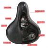 Hollow Breathable Bicycle Saddle Men Women MTB Road Bike Saddle Shock Absorbing Comfortable Big Butt Bike Seat Safety Warning