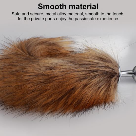 Yousheng Anal Plug Nice-looking Fluffy Metal Artificial Fox Tail Exotic Accessories Butt Plug Adult Product