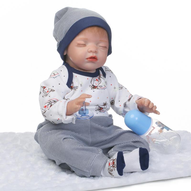 NPK Soft Rubber Cloth Body Baby Doll 55 cm
