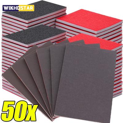 50 STÜCKE Schwamm Schleifblock 180-2500 Körnung Schleifblock Polierpads Nass- und Trockenschleifen Schwamm Schleifblöcke Schleifwerkzeuge