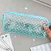 Polka Dot Print Pen Bag Transparent Stationery Pouch Portable Stationery Bag  Students