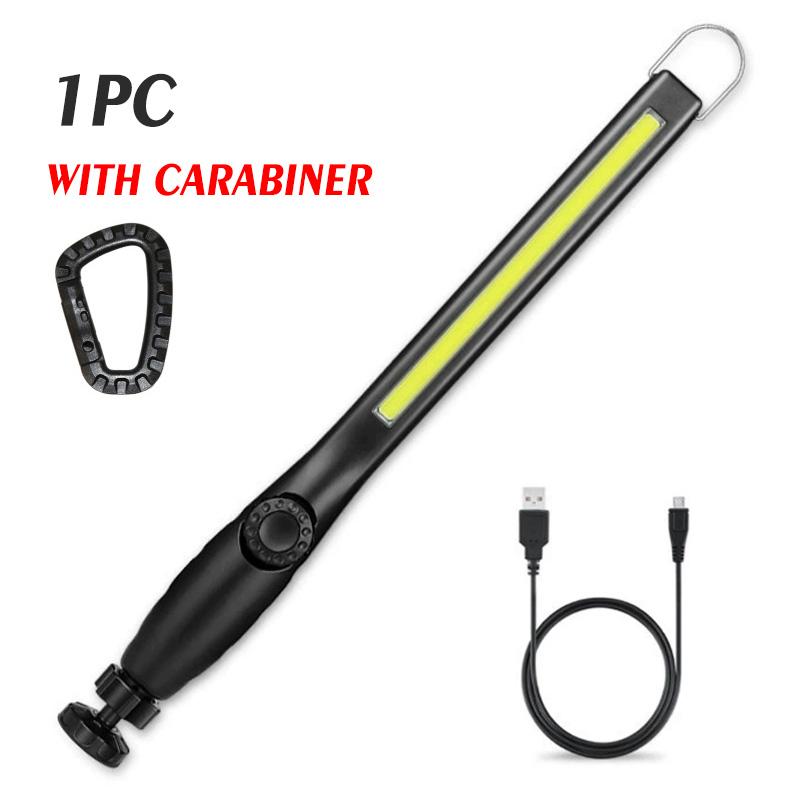 Rechargeable COB LED Work Light, Portable Flashlights w/ Magnetic Base &Hook, Inspection Light for Home Camping Emergency Repair