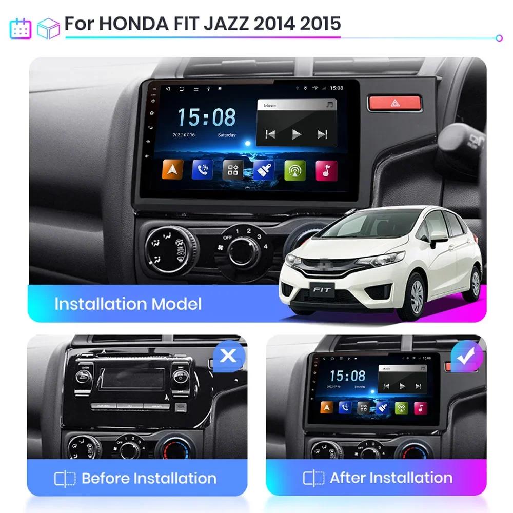 Car Radio Android For Honda Jazz 3 2015-2020 Fit 3 GP GK 2013-2020 Multimedia Video Player 4G WIFI Navigation GPS Carplay Stereo