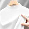 American Style Half High Neck Cotton Long Sleeve T Shirt Men Casual Fashion