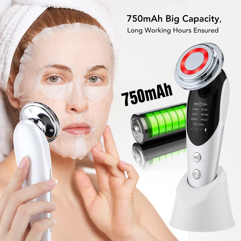 7-in-1 EMS Microcurrent LED Beauty Device: Skin Cleanser & Face Lift