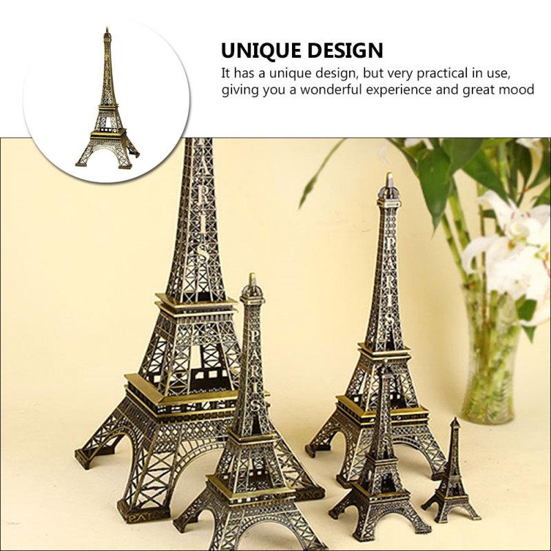Eiffel Eiffel Tower Ornament Decor Tabletop Iron Metal Figurine French Architecture Building Model Replica