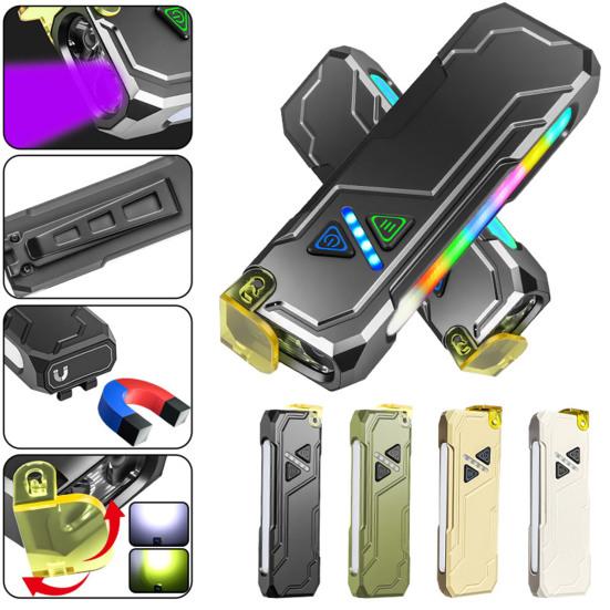 Rgb Led Flashlight With Clip Magnetic Modes Adjustable 680 Lumens