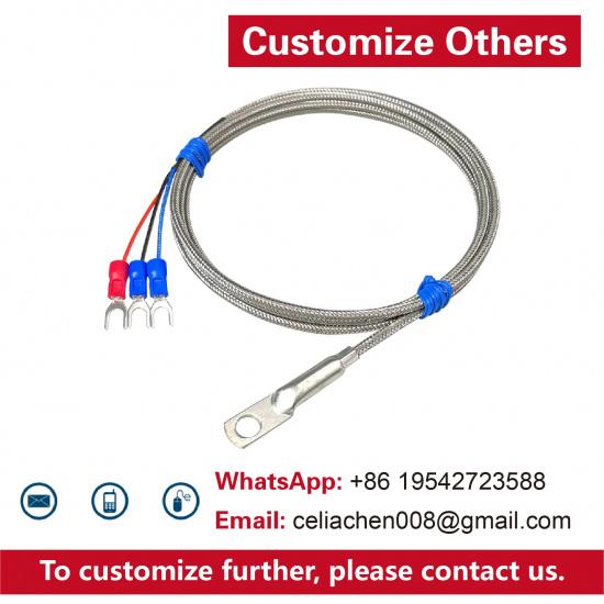 PT100 PT1000 Temperature Sensor Waterproof RTD Probe Platinum Resistance Detector 2/3/4 Wire High Precision Silicone Cable