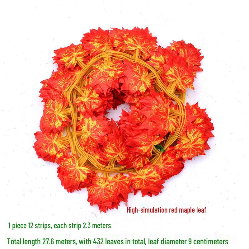 Efeutute Weinblätter Künstliche Deckenranke mit Rattan und Grünem Laub