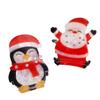 PVC Christmas Elk Hair Claw Deer Snowman Hair Clip Kawaii Santa Claus Shark Clip  Wash Face