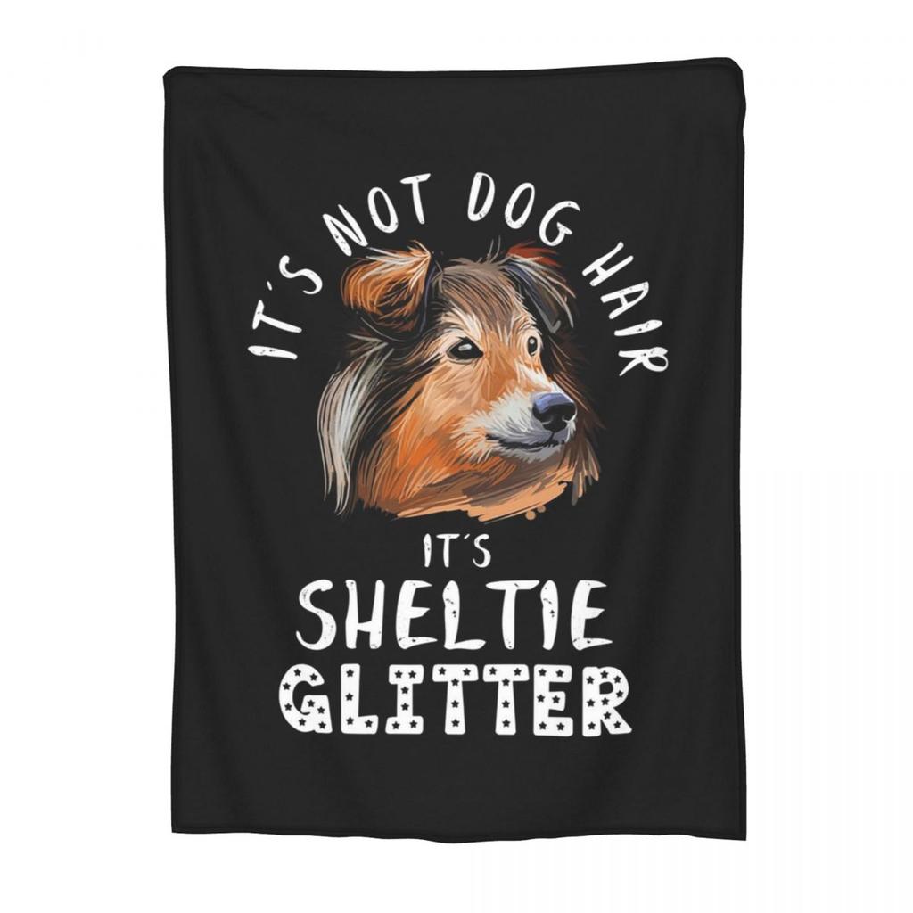 Sheltie Hund Decken Fleece Sofa Überwurfdecke Atmungsaktiv für Zuhause Schlafzimmer Büro Überwürfe Tagesdecke Steppdecke