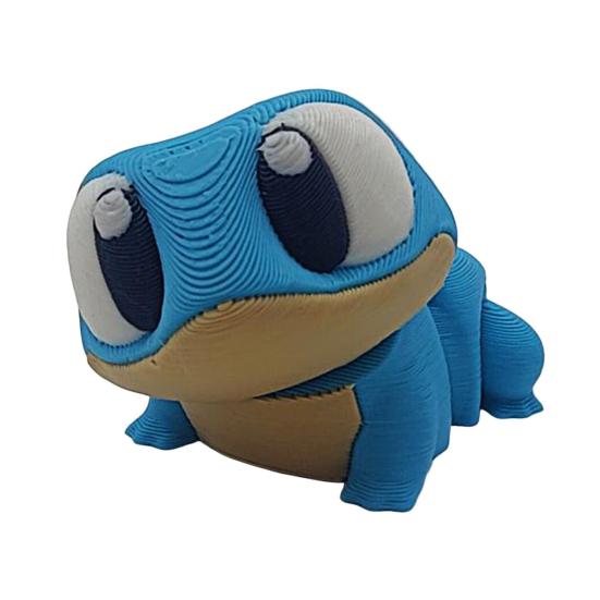 3D Printed Gecko Frog Figurine Movable Joints Big Eyes Frog Figure Articulated Animal Model Fidget Toy Desktop Decoration Ornament