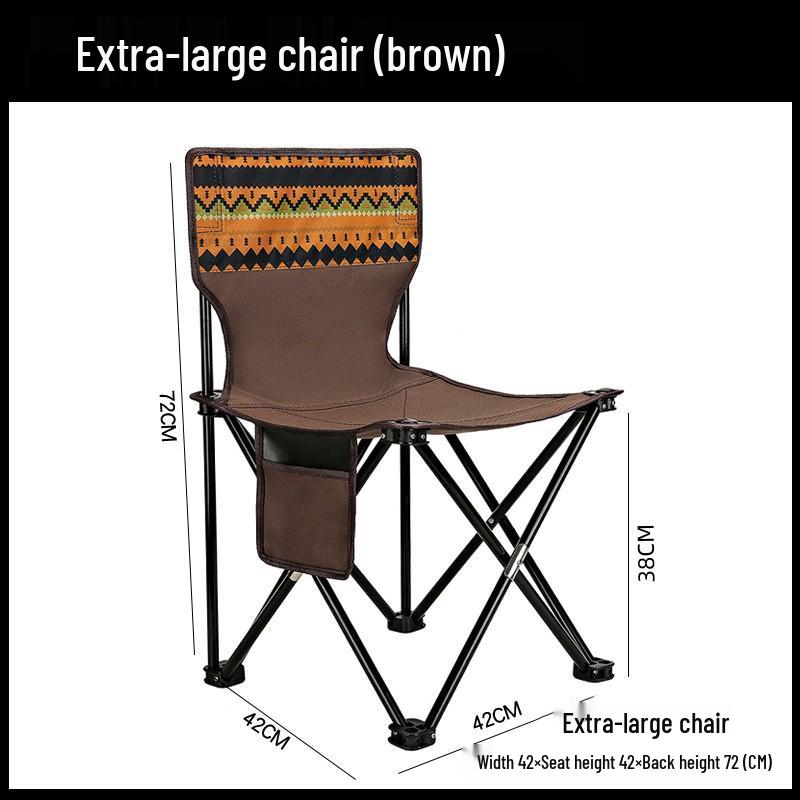 Portable Outdoor Folding Chair - Ideal for Camping, Fishing, Beach, and BBQs with Durable Oxford Cloth Seat