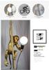 Industrial Style Monkey Lamp: Creative Hemp Rope Pendant for Restaurant, Kids' Room, or Store Display