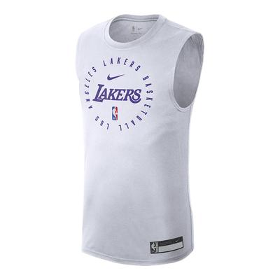Dri-Fit NBA Los Angeles Lakers Casual Esportivo Simples Confortável Regata Masculina Tops Branco HF1964-100