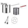 Small Deep Fryer with Basket Pot Removable Frying Basket, Durable Stainless Steel Compact Oil Filter French Fry Pan Pot, No Spill Saving for Fries And
