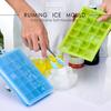 Food Grade 24-hole Silicone with Lid Ice Cubes Square Ice Box Supplementary Food Puree Jelly Mold