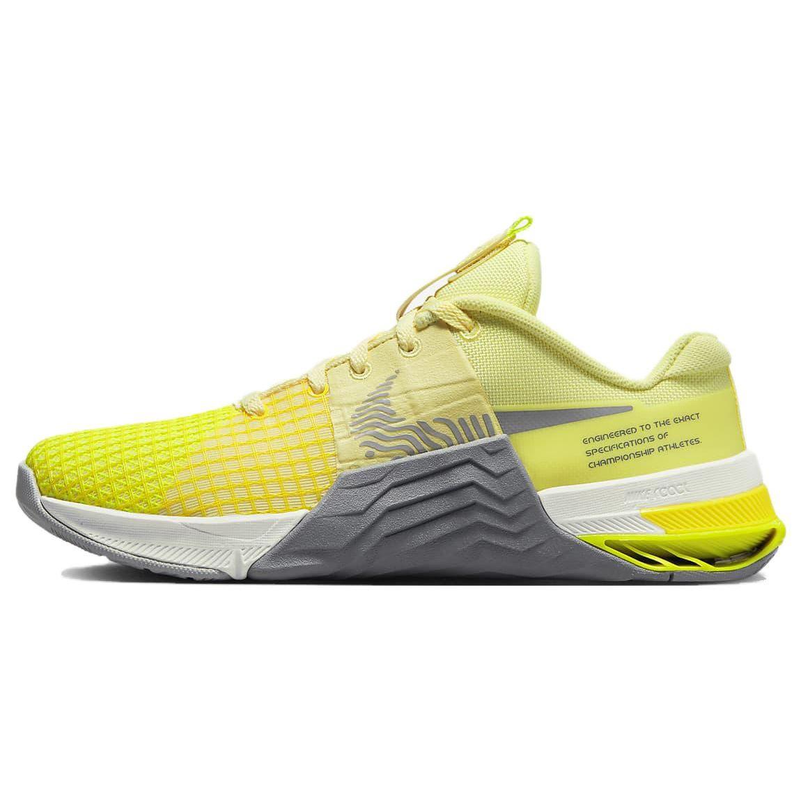 Nike Metcon 8 Low Top Training Shoes Women Yellow Grey DO9327-801 EU 36