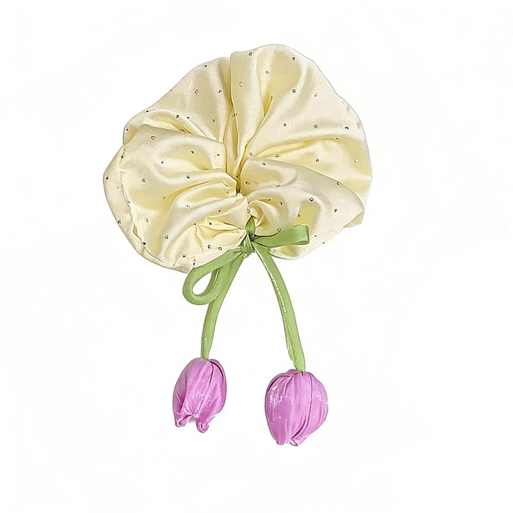 Elastic Material Tulip Headbands Spring Design Flower Elastic Hair Ties  Women Hair Accessories