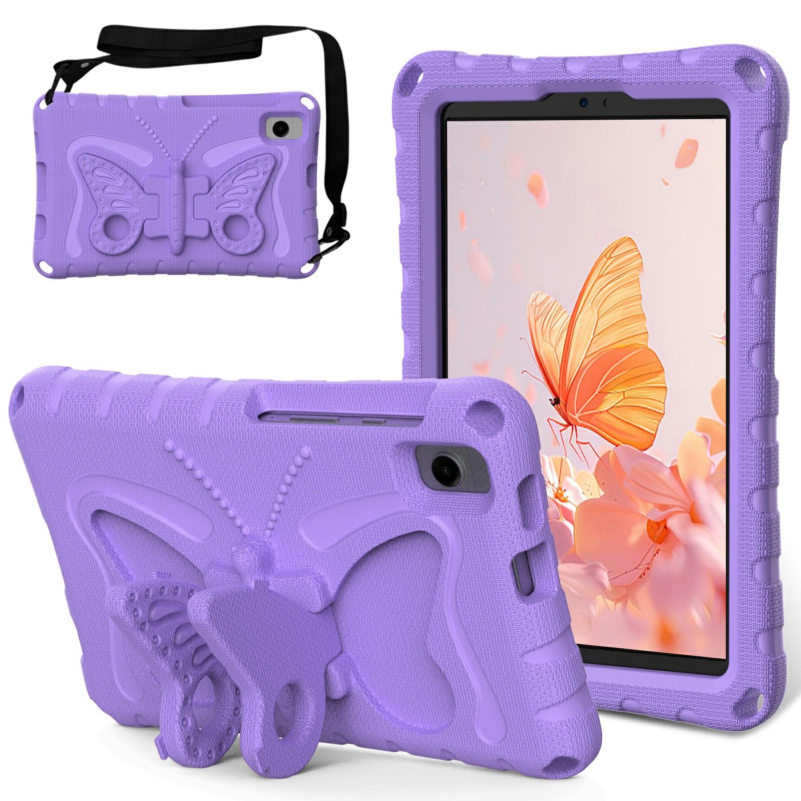 

EVA Case for Samsung Galaxy Tab A7 Lite 8.7-inch/Tab A 8.0 (2019) SM-T290 (Wi-Fi)/SM-T295 (LTE)/Tab A9 Kickstand Cover with Lanyard Light Purple